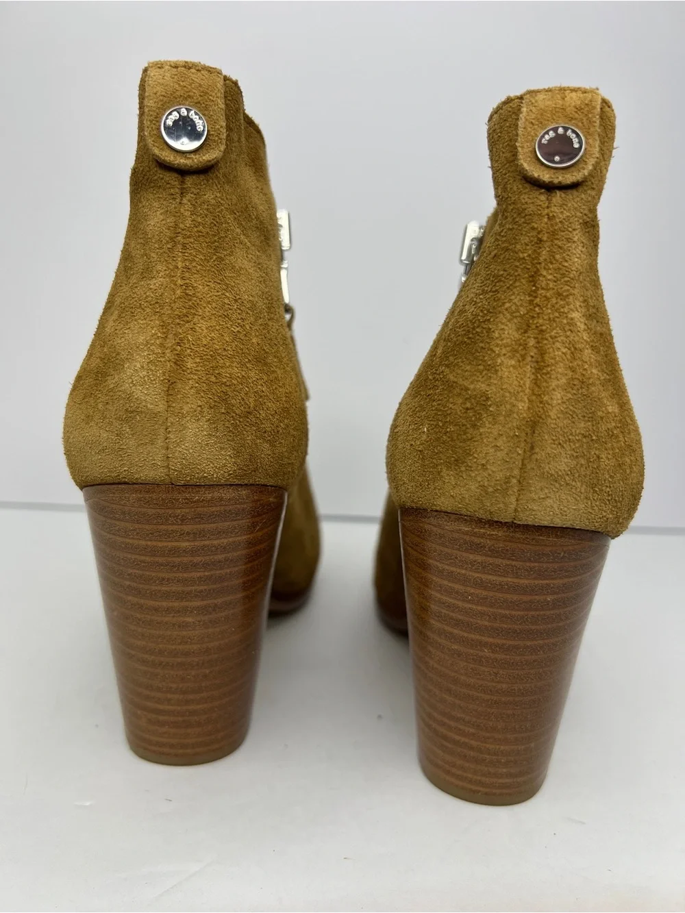 Rag & Bone Margot Tan Suede Double Zip Ankle Booties Size 40 / US 10 No Box